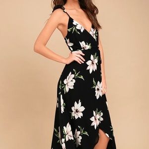 Lulu’s Floral High-Low Wrap Dress